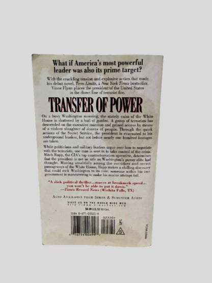 Transfer of Power by Vince Flynn - Back Cover