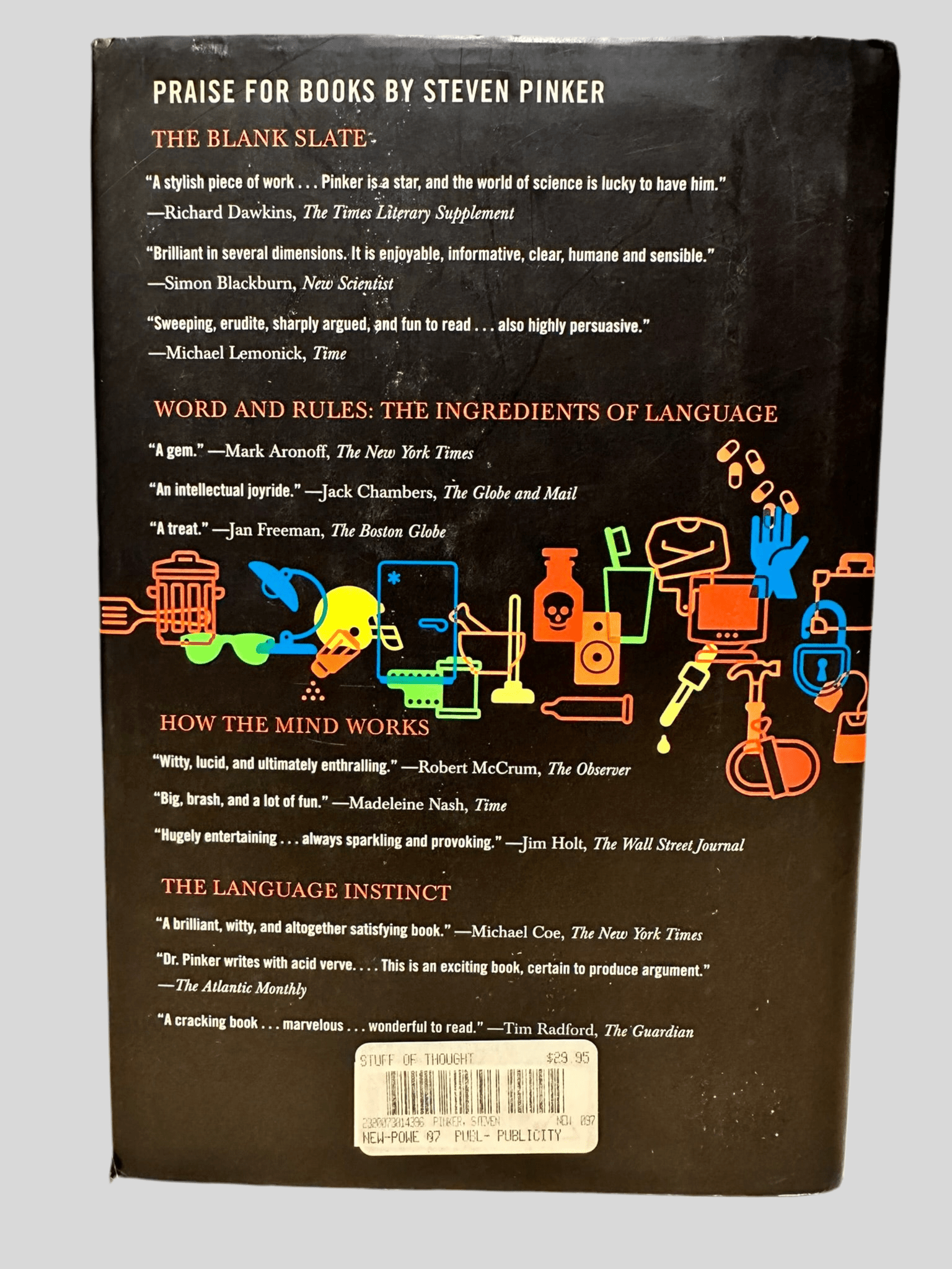 The Stuff of Thought by Steven Pinker - Back Cover