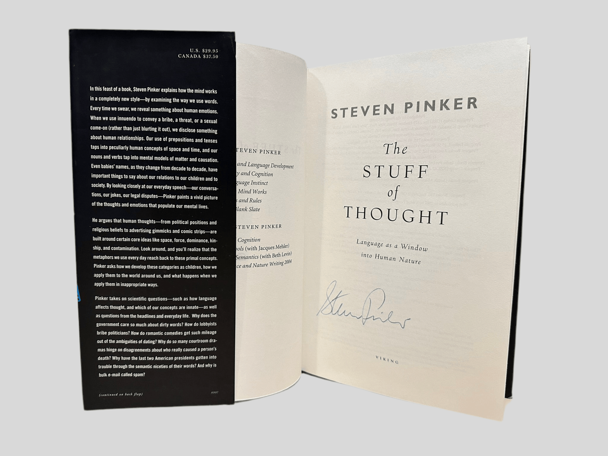 The Stuff of Thought by Steven Pinker - Additional View