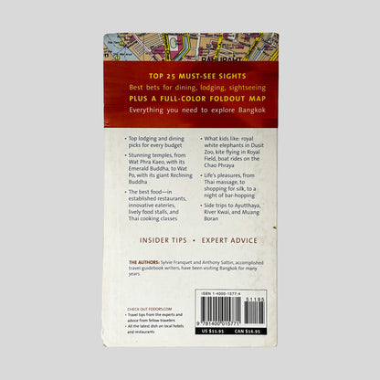 Back cover of Fodor's Bangkok's 25 Best (2005 Edition) showing guidebook highlights and map summary.