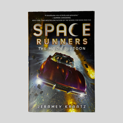 Front cover of Space Runners: The Moon Platoon by Jeramy Kraatz, like new condition paperback edition (Children's Books).