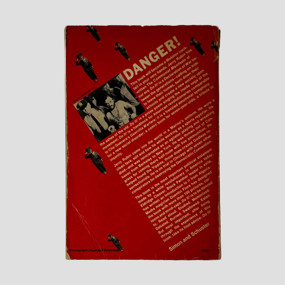 Back cover of Do It! Scenarios of the Revolution by Jerry Rubin showing back text summary and manifesto details.