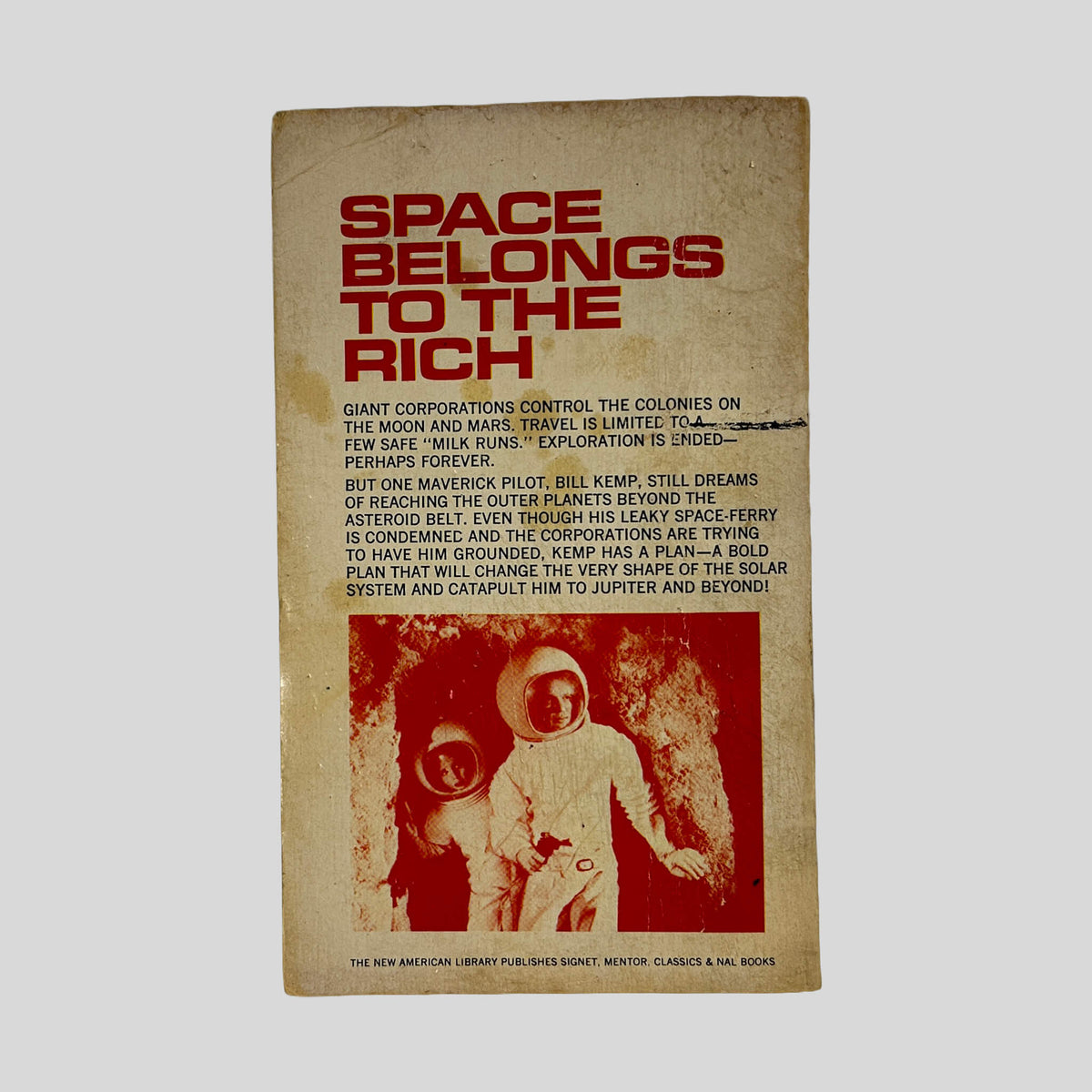 Back cover of Moon Zero Two by John Burke showing film tie-in summary and back cover text.