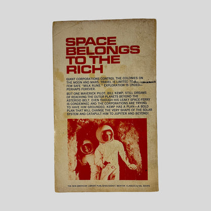 Back cover of Moon Zero Two by John Burke showing film tie-in summary and back cover text.
