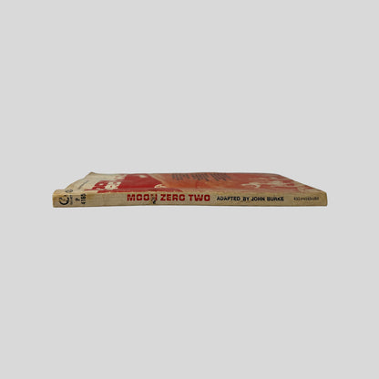Spine view of Moon Zero Two vintage Signet mass market paperback edition by John Burke.