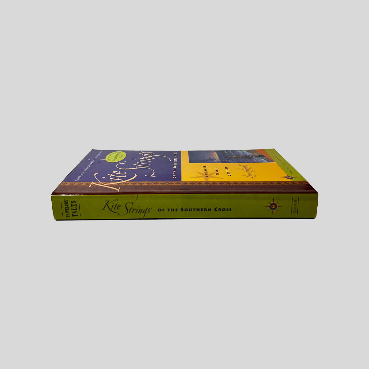 Spine view of Kite Strings of the Southern Cross vintage paperback edition by Laurie Gough.