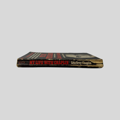 Spine view of My Life With Chaplin vintage Dell mass market paperback edition by Lita Grey Chaplin.