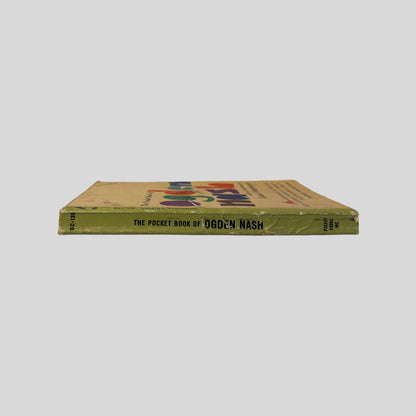 Spine view of The Pocket Book Of Ogden Nash vintage hardcover edition.