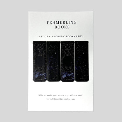 Starlight and Orbit deep navy celestial magnetic clips set of 4 by Fehmerling Books