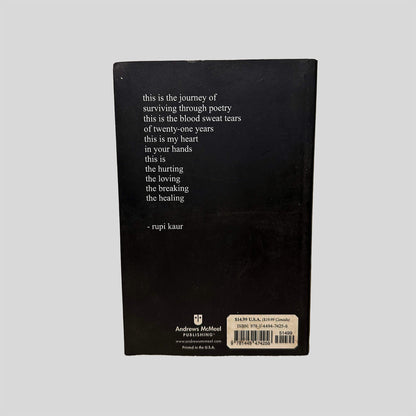 milk and honey by rupi kaur - Back Cover - Fehmerling Books