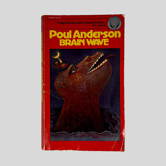 Front cover of Brain Wave by Poul Anderson, vintage 1974 Ballantine acceptable condition mass market paperback edition (Science Fiction novel).