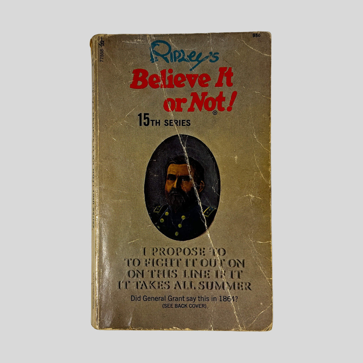 Front cover of Ripley's Believe It Or Not! 15th Series by Ripley, vintage 1973 Pocket Books acceptable condition mass market paperback edition (Reference & oddities). 