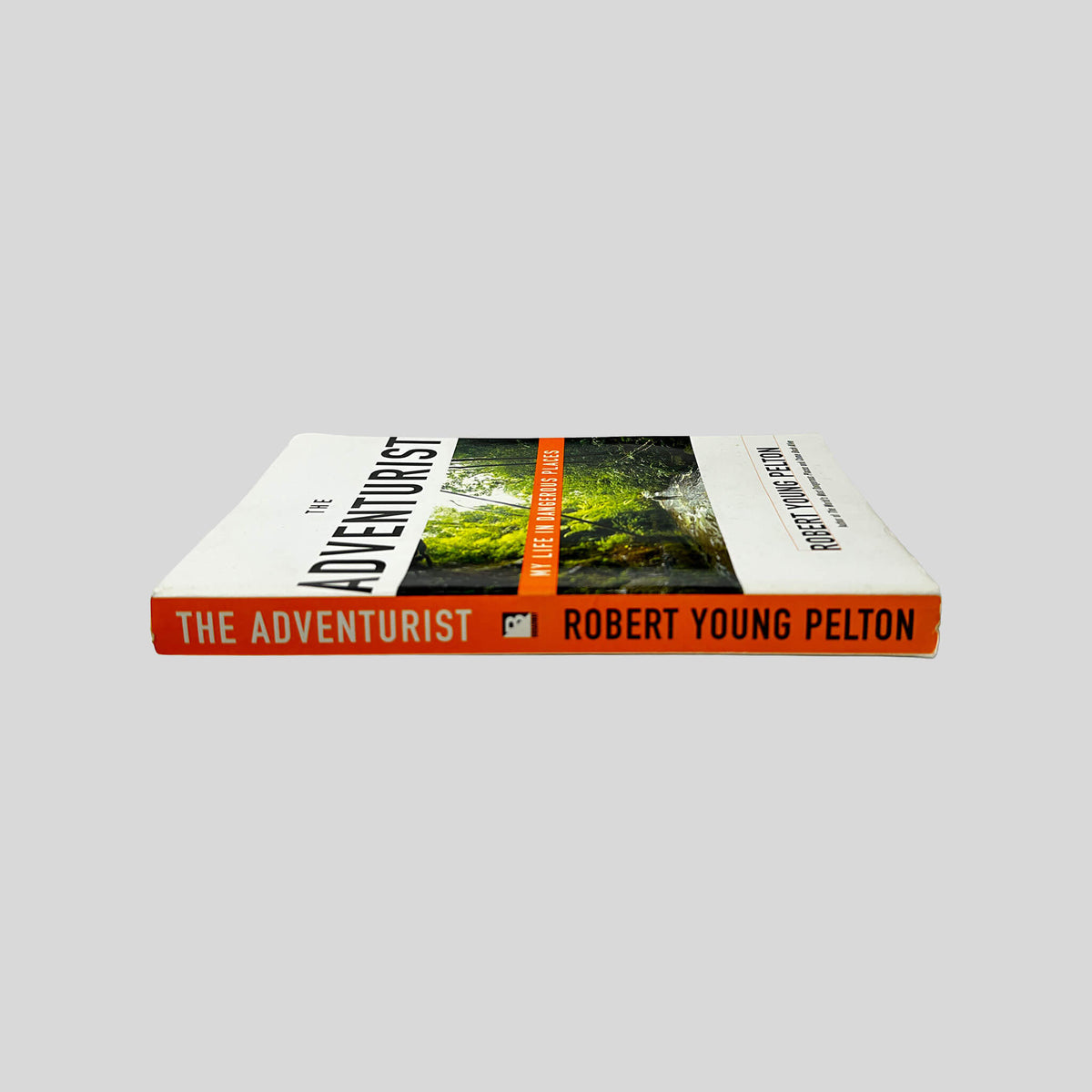 Spine view of The Adventurist vintage paperback edition by Robert Young Pelton.