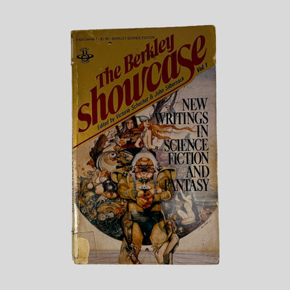 Front cover of The Berkley Showcase Volume 1 edited by Victoria Schochet and John Silbersack, vintage 1980 Berkley acceptable condition mass market paperback edition (Science Fiction anthology).