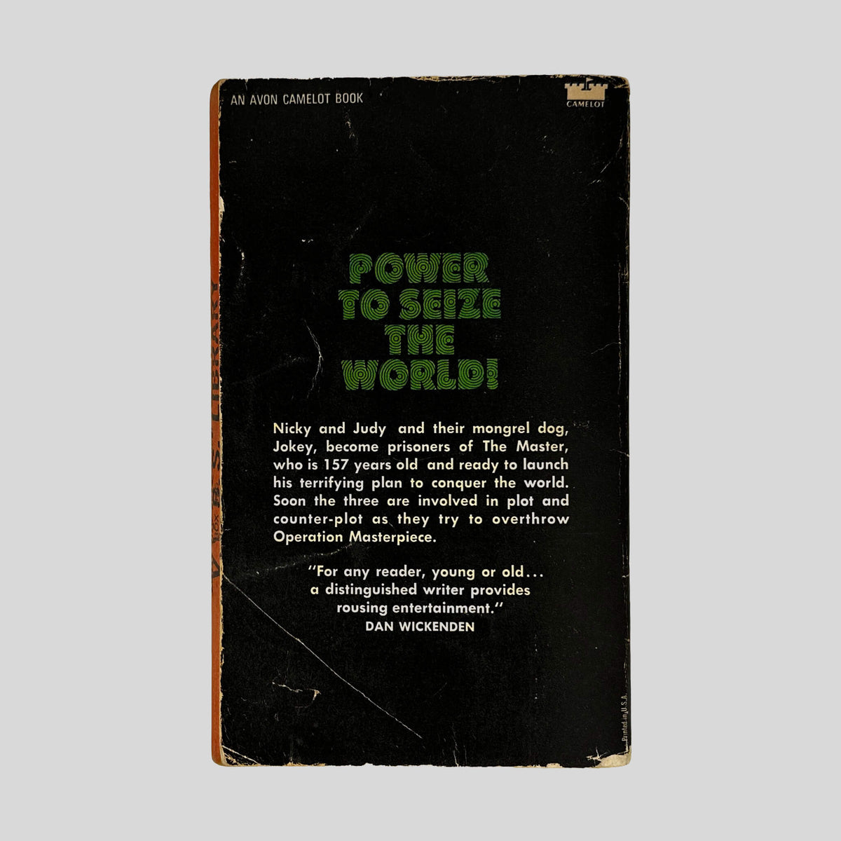 Back cover of The Master by T.H. White showing plot summary and publisher details.