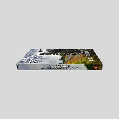 Spine view of Don't Ask Any Old Bloke for Directions paperback edition by P.G. Tenzing.