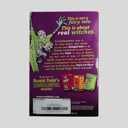 The Witches by Roald Dahl - Back Cover - Fehmerling Books