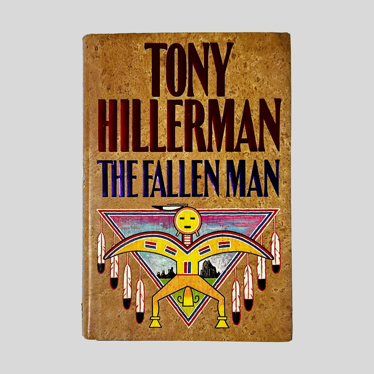 Front cover of The Fallen Man by Tony Hillerman, vintage very good condition hardcover edition (Mystery & police procedural novel).