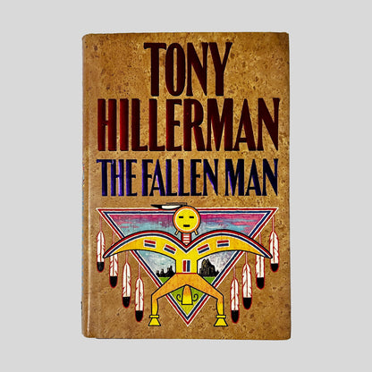Front cover of The Fallen Man by Tony Hillerman, vintage very good condition hardcover edition (Mystery & police procedural novel).