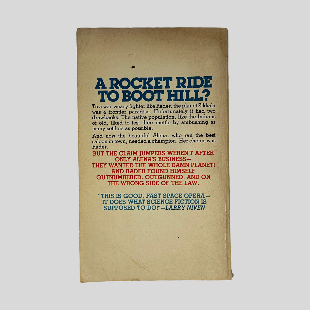 Back cover of The Far Frontier by William Rotsler showing back cover summary and story overview.