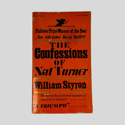 Front cover of The Confessions Of Nat Turner by William Styron, vintage 1968 Signet acceptable condition mass market paperback edition (Historical Fiction novel).